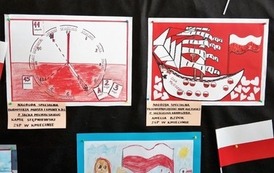 Pięciu uczni&oacute;w z nagrodami w XII Gminnym Konkursie Plastycznym - Flaga Narodowa (1)